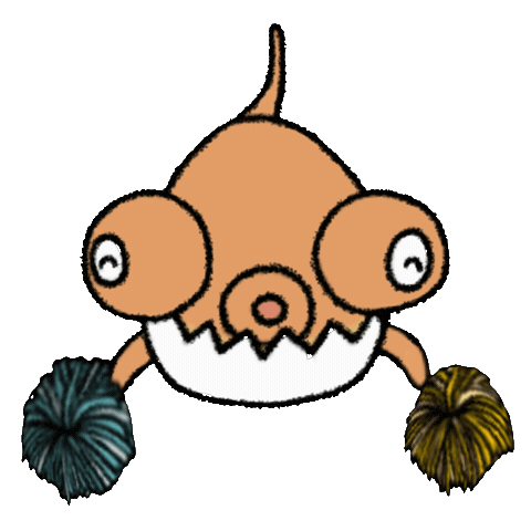 Goldfish Fighting Sticker
