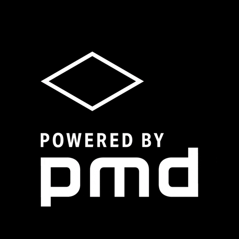 pmdtechnologies logo 3d logo animation lidar GIF