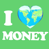 I heart money Earth heart