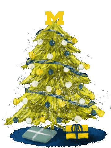 Christmas Tree Sticker by University of Michigan
