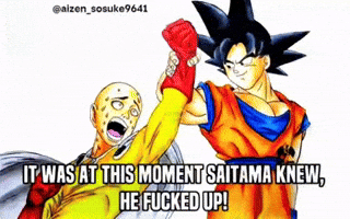 One Punch Man Goku Meme GIF