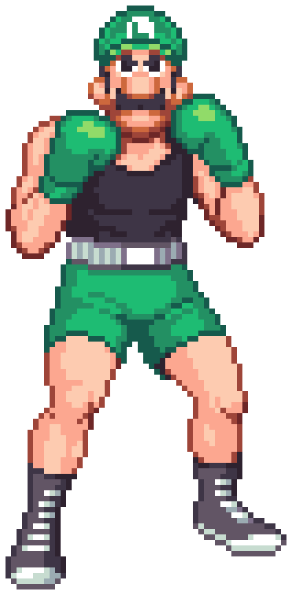 Punch Out Pixel Art Sticker