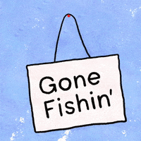 Gone Fishing Holiday GIF by Kev Lavery