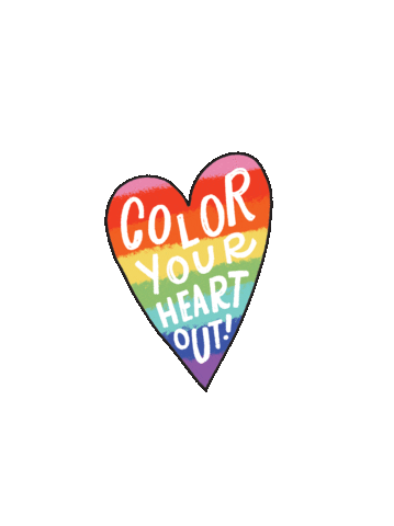 Heart Rainbow Sticker by Steph Stilwell