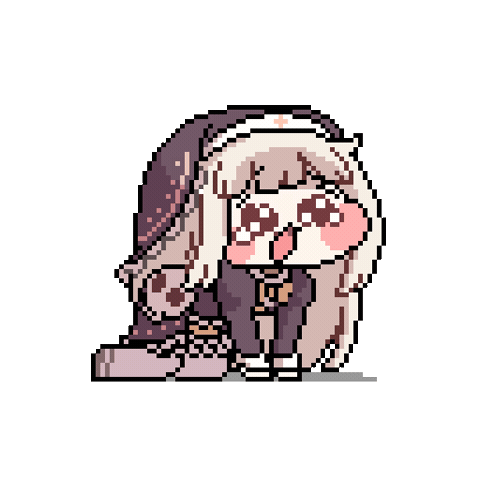 Pixel Art Sitting Sticker