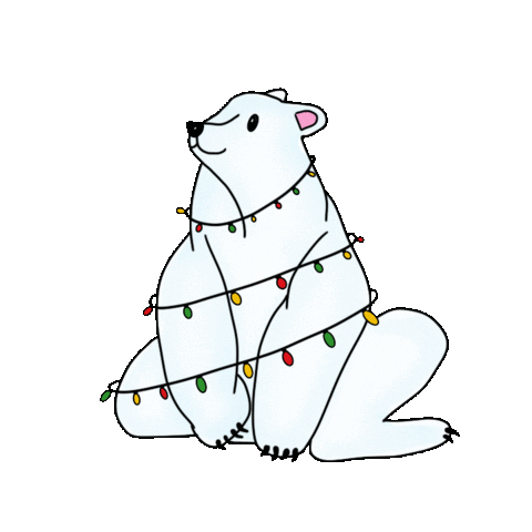 Polar Bear Christmas Sticker