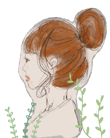 Girl Plant Sticker