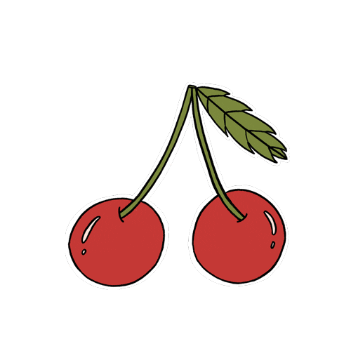Cherry Earrings Sticker by Matilda Mann