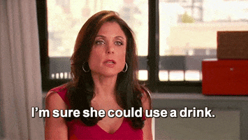 real housewives of new york drinking GIF