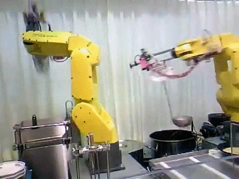robots cook GIF