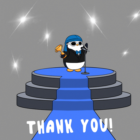 First Place Thank You GIF by Pudgy Memez