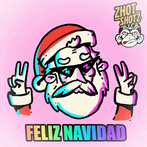 Santa Claus Felices Fiestas GIF by Zhot Shotz