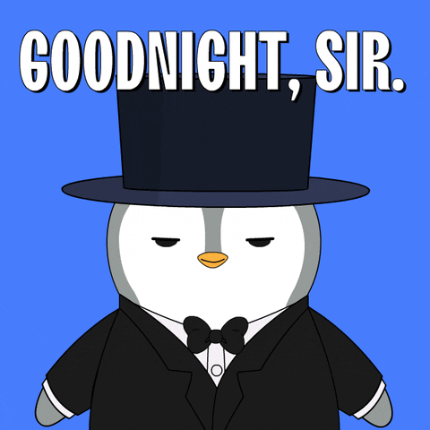Good Night Goodbye GIF by Pudgy Penguins
