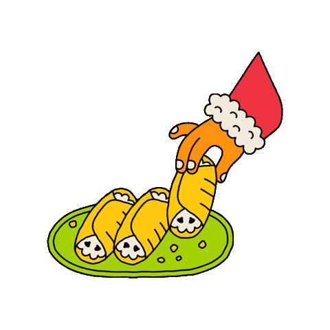 Christmas Cannoli Sticker by Maeve Chocolate