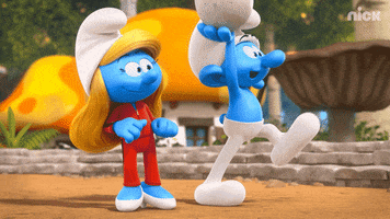 Scared Papa Smurf GIF by Nickelodeon
