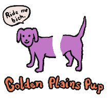 Golden Plains Dog Sticker by Andrew Onorato