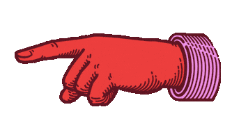 Hand Pointing Sticker