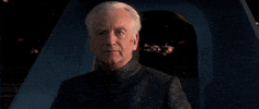 Star Wars gif. Actor Ian McDiarmid as Palpatine viciously spits the words "Do it."