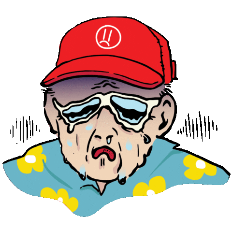 Sick Old Man Sticker by KIWIE