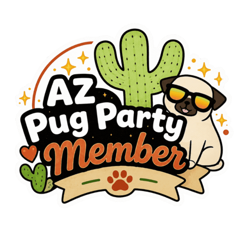 Pugs Pugparty Sticker by Arizona Pug Party and Rescue