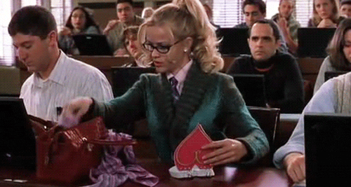  college high school reese witherspoon legally blonde law school GIF