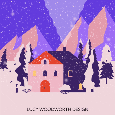 Christmas Illustration GIF by Lucy Woodworth Design