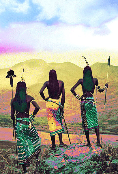 ojingode color clouds africa tribe GIF