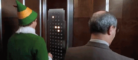 pushing elevator buttons