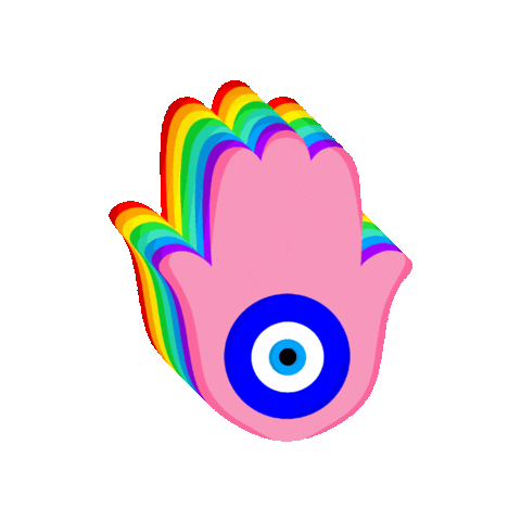 Evil Eye Rainbow Sticker