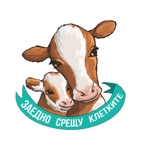 Cow Love Sticker by Невидими Животни
