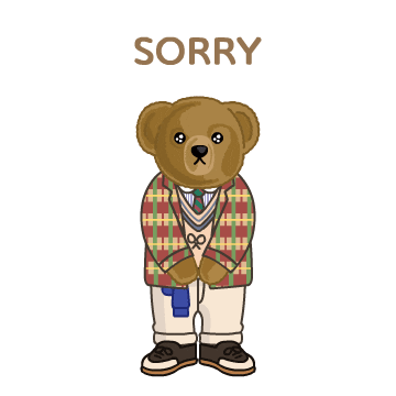 Sorry Bear GIF by Ralph Lauren Korea