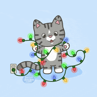 Cat Christmas GIF by beckadoodles
