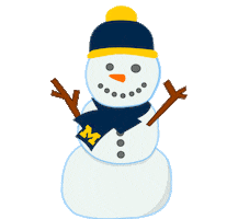 Snowman Umsocial Sticker by University of Michigan