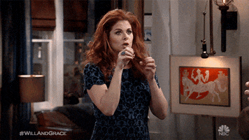 will and grace speaking with hands GIF by NBC