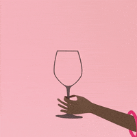 Red Wine Drinking GIF by Lorraine Nam