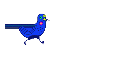 Blue Bird Sticker by Colony Digital