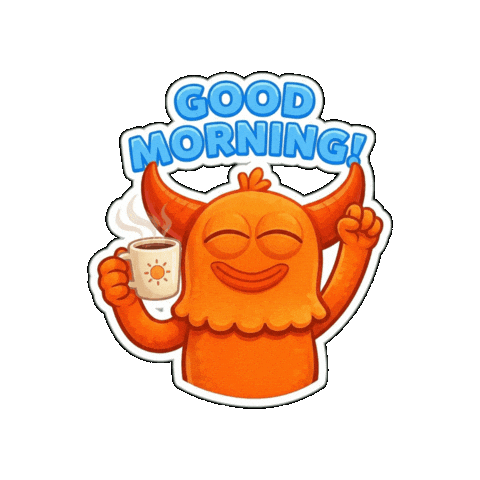 Happy Good Morning Sticker by Momo & Tulus