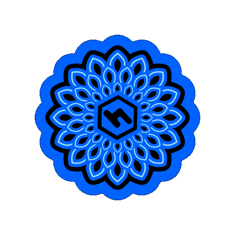Neon Mandala Sticker by HoneyGrove