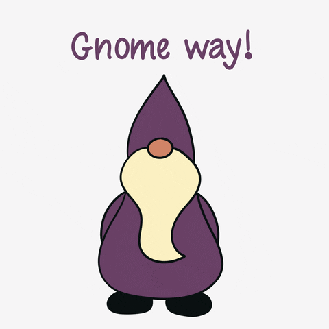 No Way Gnome GIF