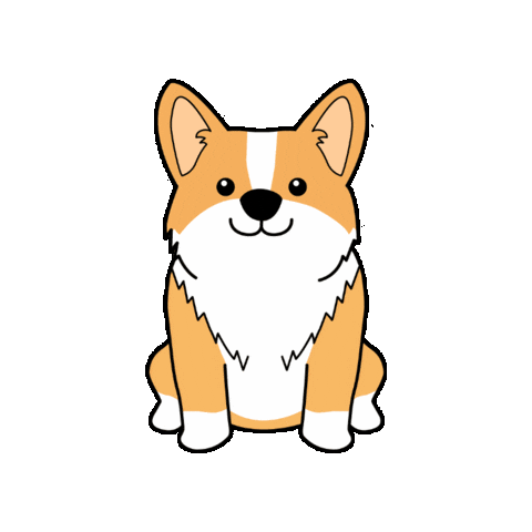 Corgi Cute Dog Sticker by Petique, Inc.