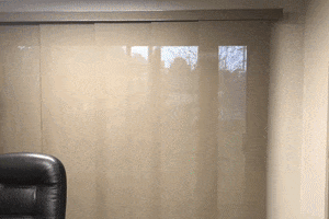 Sliding Solar Screen Panels GIF
