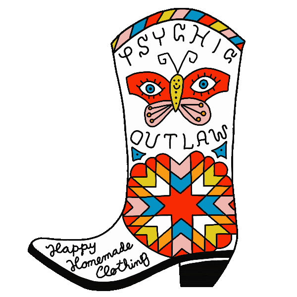 Fashion Cowboy Sticker by Psychic Outlaw