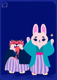 Gif Happy Chinese New Year of the Rabbit 2023 in 2023