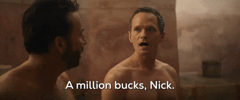 Neil Patrick Harris Million Bucks GIF by The Unbearable Weight of Massive Talent