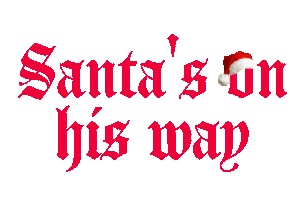 Santa Hat Text Sticker by HANSON