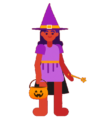 Trick Or Treat Girl Sticker by Valearnis