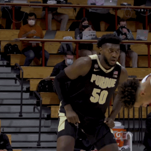 Stretching College Basketball GIF by Purdue Sports