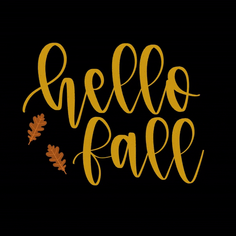 Falling Leaves Hello GIF
