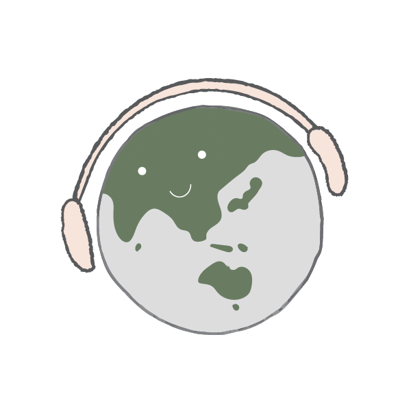Podcast Earth Sticker by Coco Rose Eco