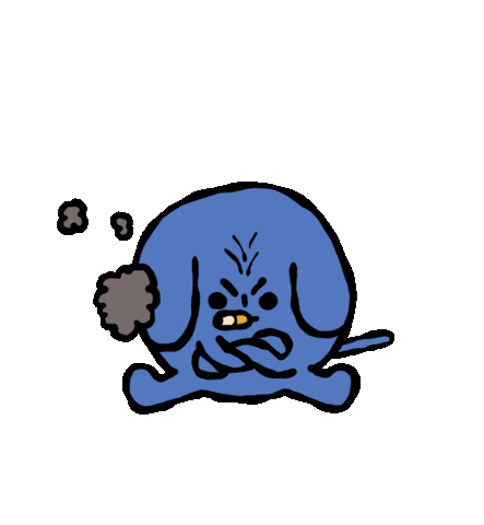 Angry Dog Sticker by Andrew Onorato